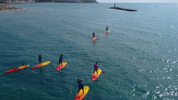 Paddle surfing