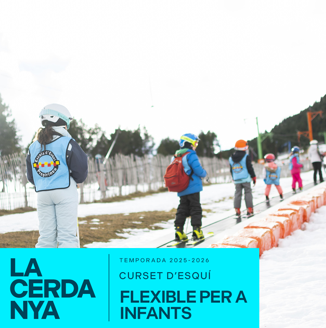 Flexible ski course for children in La Molina